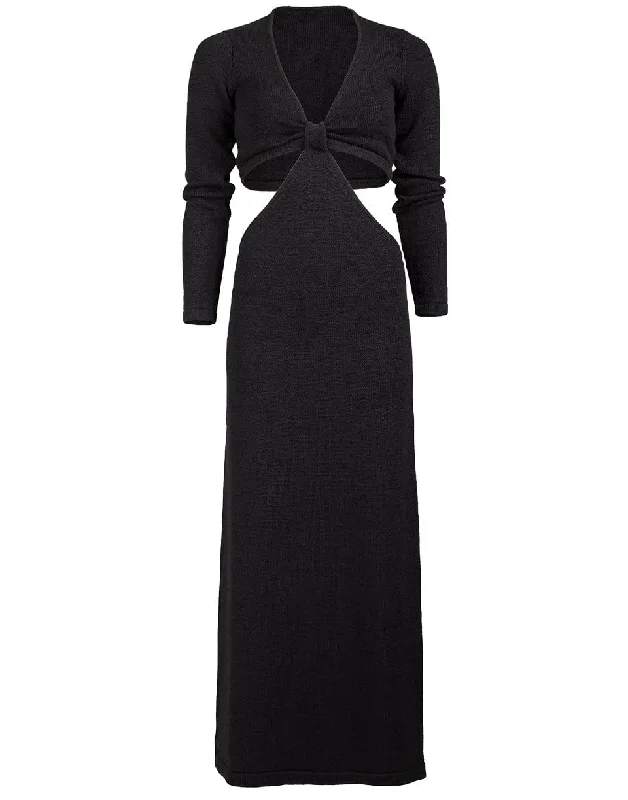 Jana Knit Dress - Black Tunics Fall fleece