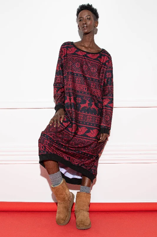 London X-Mas red dress Shift Classic Vintage