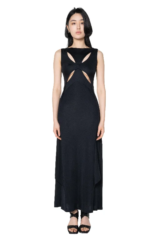 Black Double Sided Dress Tunics Modern contemporary