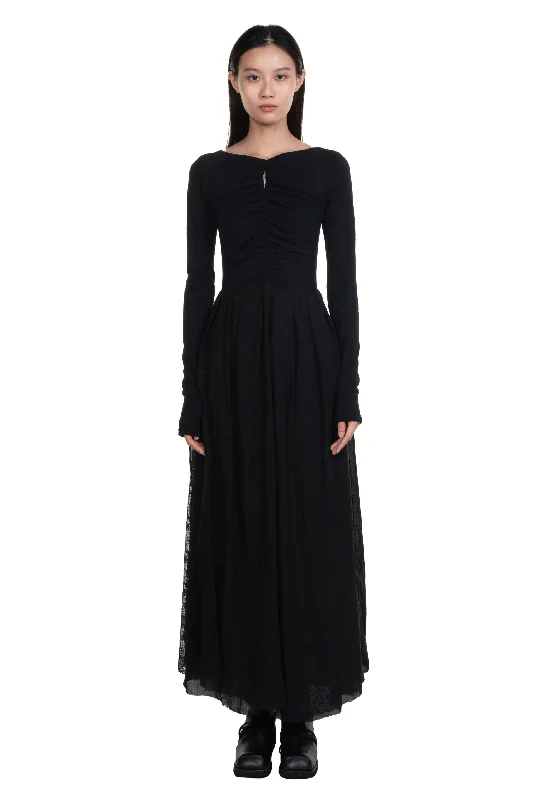 Cut-Out Dress Black Tunics Versatile all-occasion