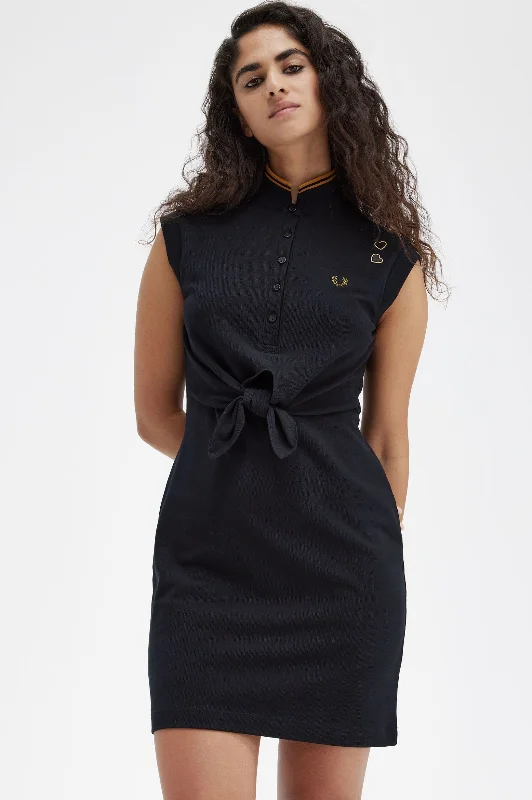 Fred Perry SD7114 Tie Front Dress Tunics Fall fleece