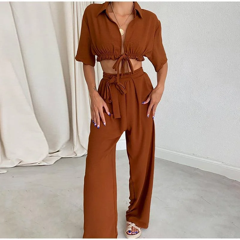 Crop Top Outfit Sets Elasticated Padded Insulated