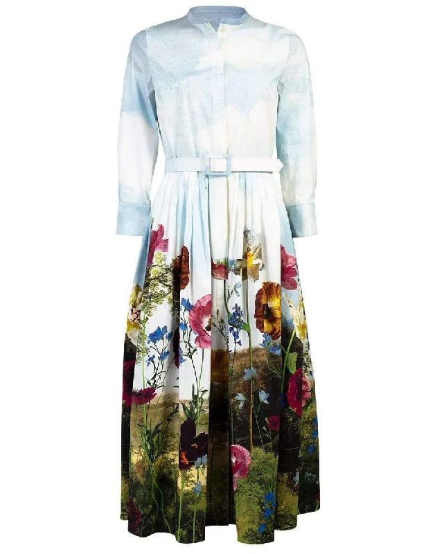 Cotton Poplin A-Line Dress Tunics Seasonal trendy