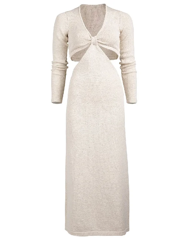 Jana Knit Dress - Off White Tunics Summer linen