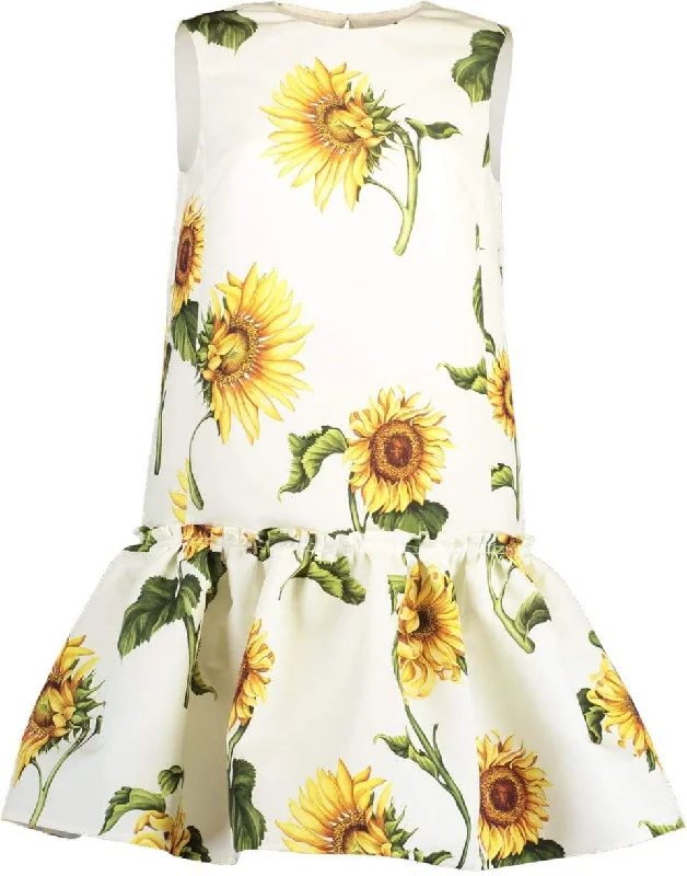 Sunflower Faille Drop Waist Dress Tunics Fashionable chic