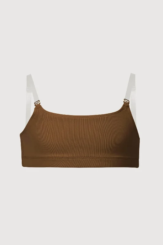 Girls Leia Crop Top Notch Collar Peter Pan Collar Cowl Neck