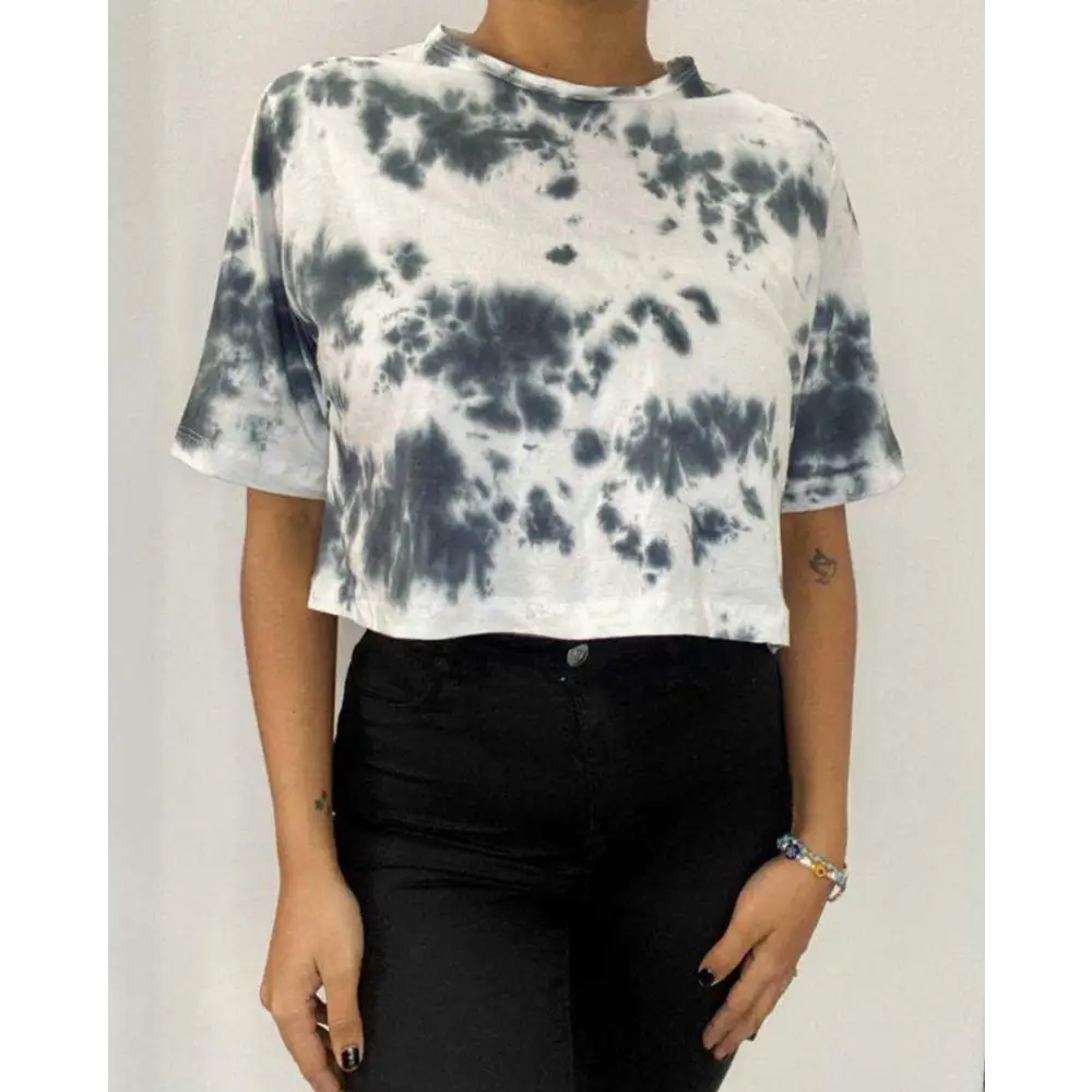 Black Dots Tie Dye Cotton Crop Top Chenille Fabric Brocade Fabric Lace Fabric