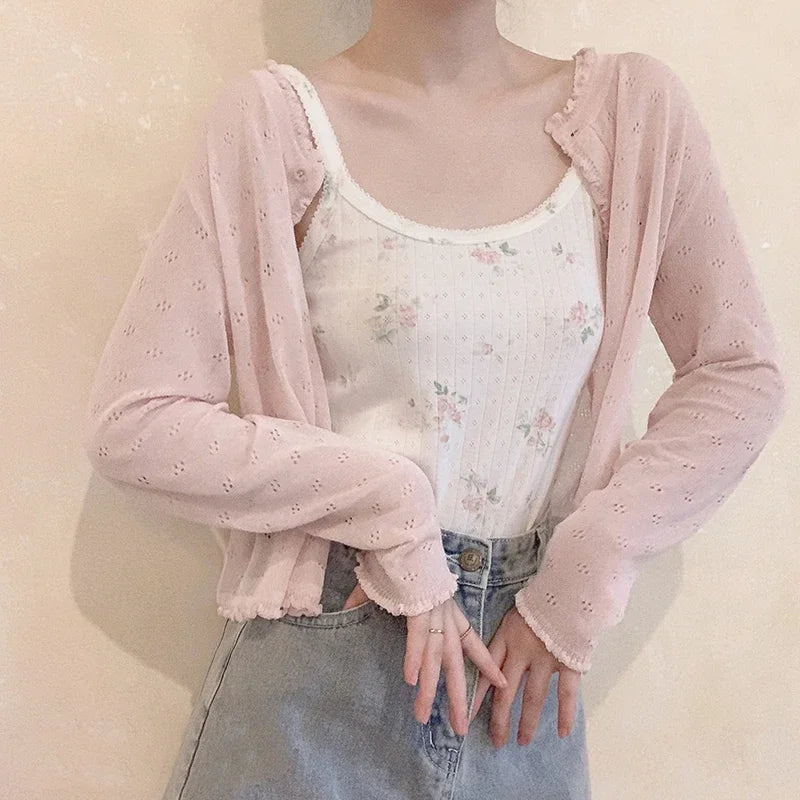 Floral Top Cardigan