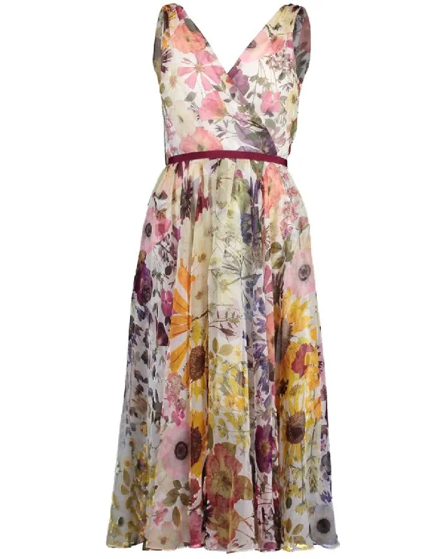 V Neck Chiffon A Line Dress Halter Neckline Beach