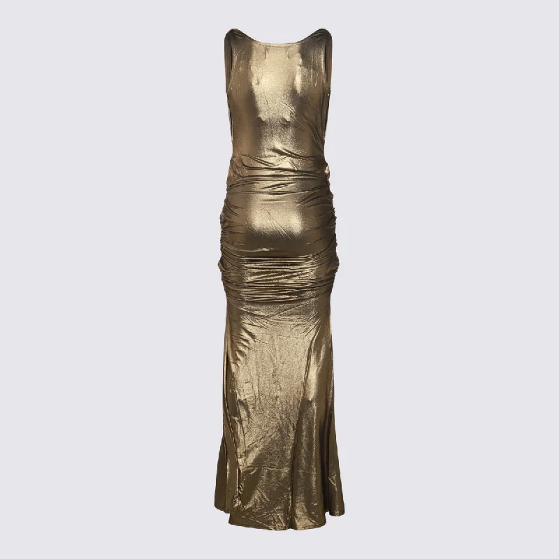 Vivienne Westwood Dresses Golden Turtleneck Neckline Stylish