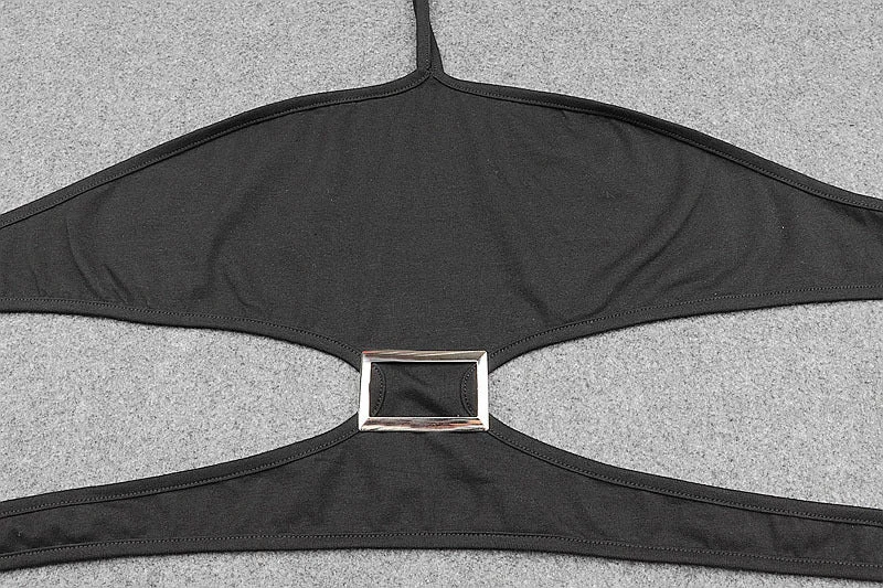Wjczt Elegant Metal Buckle Halter Crop Top for Women Outfits Summer Sexy Backless Lace Up Top Cropped Streetwear Clothes Lace Blend Ribbed Blend Corduroy Blend Wjczt Elegant Metal Buckle Halter Crop Top for Women Outfits Summer Sexy Backless Lace Up Top Cropped Streetwear Clothes Lace Blend Ribbed Blend Corduroy Blend