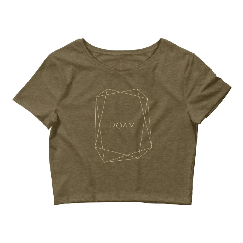 Geo Crop Top Graphic Embroidered Appliqued