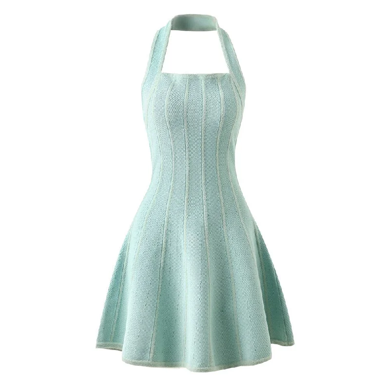 Newest Summer Dress Unique Hot Women Sexy Party Halter A-line Knitted Street Dress High Quality Backless Tunics Cozy comfortable Newest Summer Dress Unique Hot Women Sexy Party Halter A-line Knitted Street Dress High Quality Backless Tunics Cozy comfortable