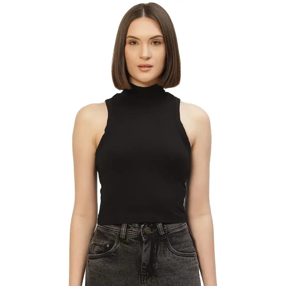 Femea Women Solid Super Soft streachable Cotton Lycra blended Crop Top (BLACK) Chenille Fabric Brocade Fabric Lace Fabric Femea Women Solid Super Soft streachable Cotton Lycra blended Crop Top (BLACK) Chenille Fabric Brocade Fabric Lace Fabric