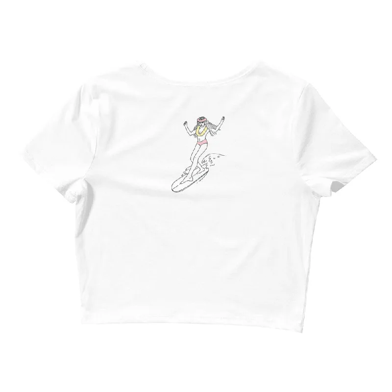 Wahine Crop Top Beaded Sequined Faux Fur