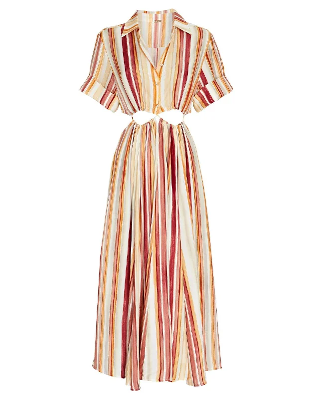 Jasper Watercolor Keegan Dress Square Neckline Feminine
