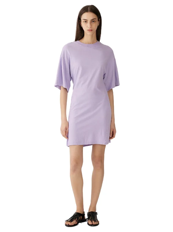Waisted Short Sleeve Tennis Dress / Faded Lavender Tunics Cozy comfortable