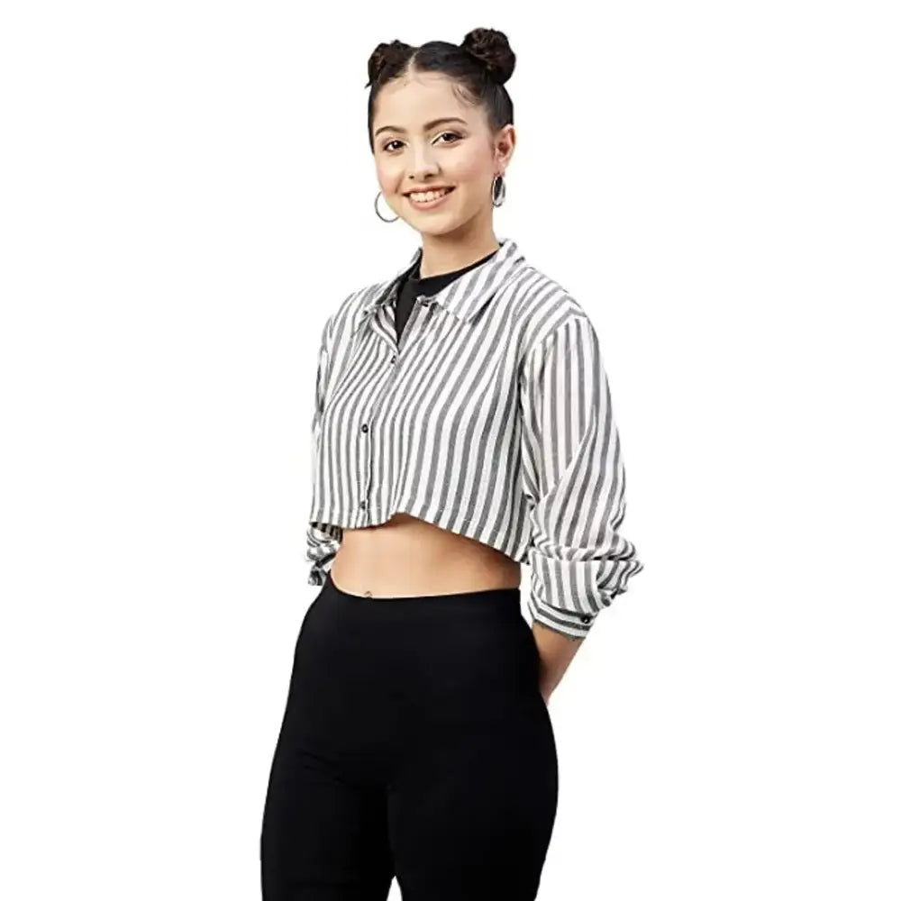 Classic Viscose Crop Top for Women Summer Crop Top Casual Short Sleeve