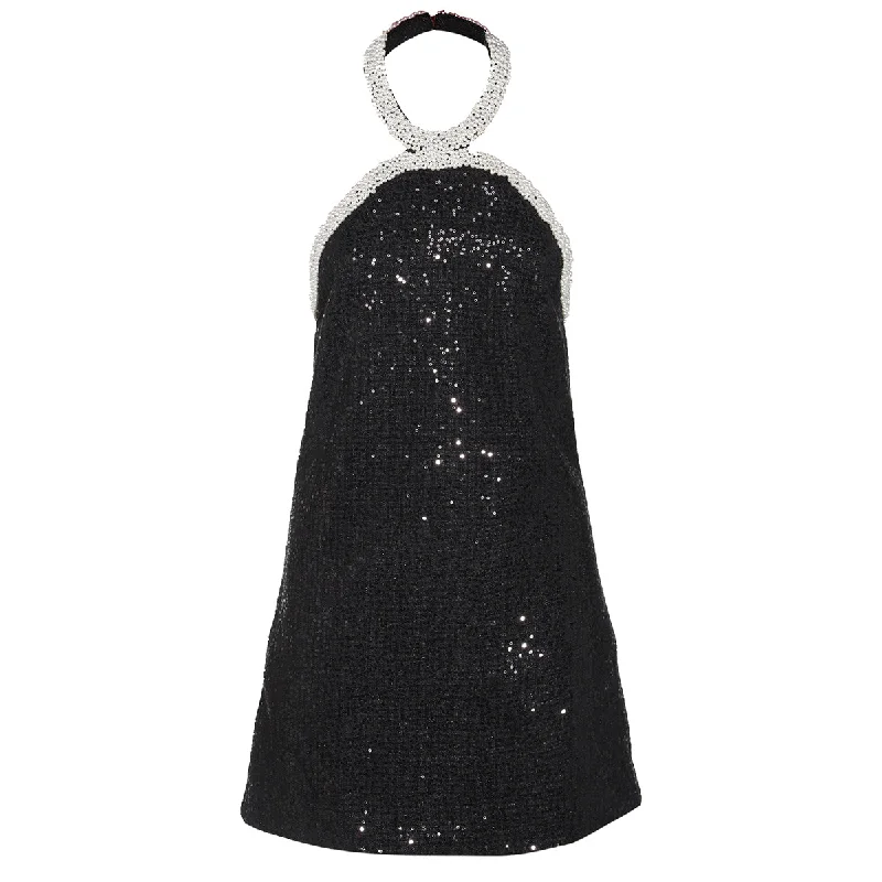 Self-portrait Dresses Black Tunics Velvet soft