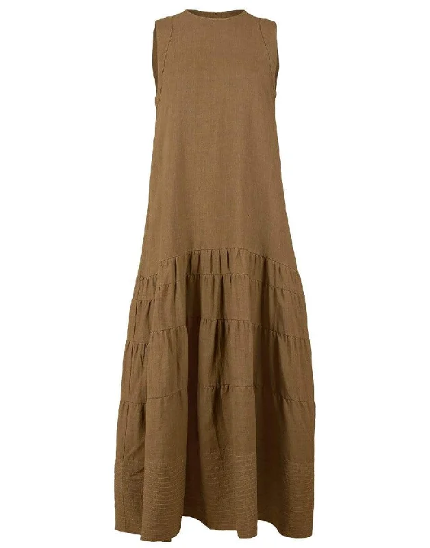 Khaki Abigail Dress Tunics Luxurious high-end