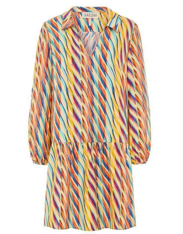 Sherbet Oblique Print Jas Dress Tunics Leisure comfortable