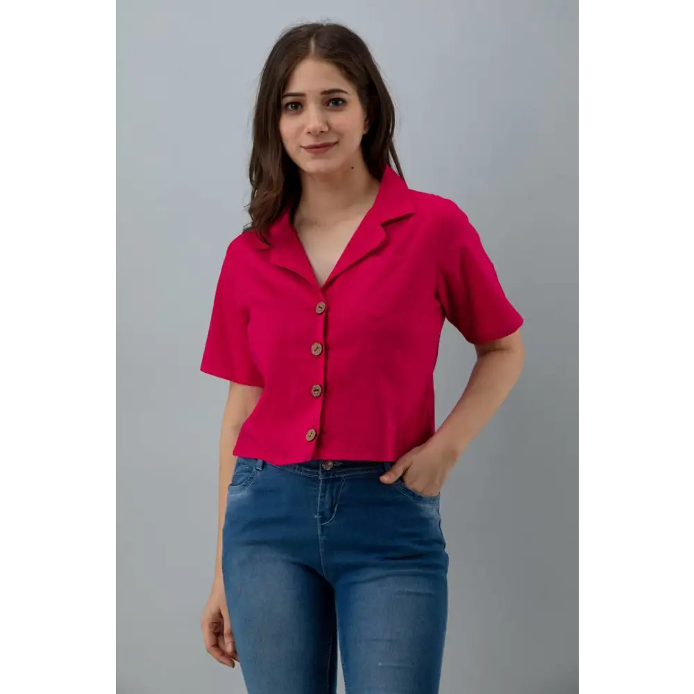 Elegant Cotton Western Wear Crop Top For Women (Red) Satin Fabric Silk Fabric Chiffon Fabric Elegant Cotton Western Wear Crop Top For Women (Red) Satin Fabric Silk Fabric Chiffon Fabric