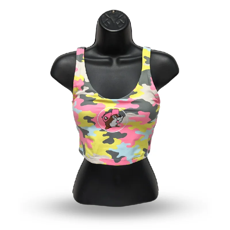 Buc-ee's Camo Athletic Crop Top Machine Wash Dry Clean Hand Wash