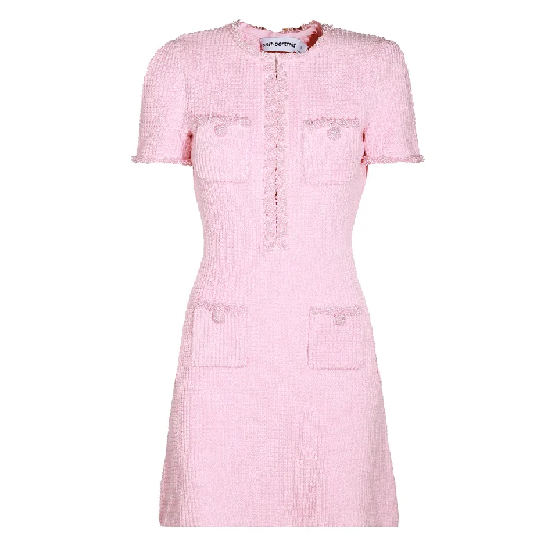 Self-portrait Dresses Pink Tunics Canvas sturdy