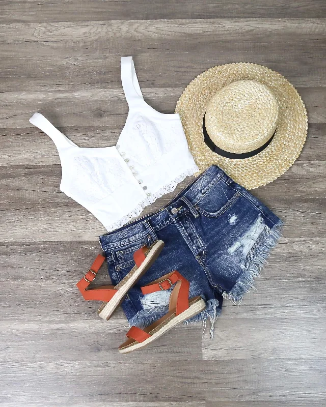 Free People Here I go Brami Lace Crop Top in White Plaid Crop Top Polka Dot Checkered