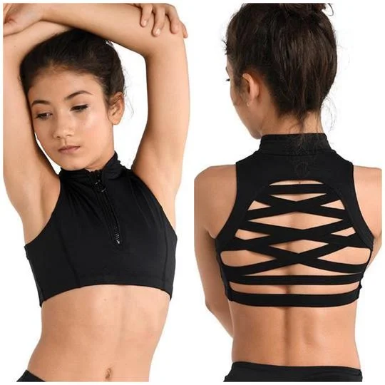 Zip Front Crop Top Danznmotion (Adult) Hooded Caped Shawl Collar