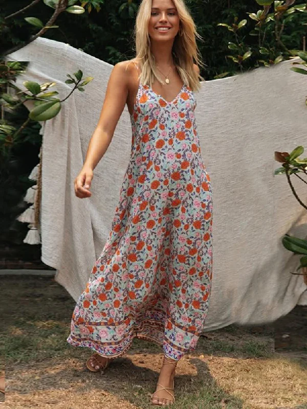 Ashoreshop Sleeveless Strap Dress 2021 Vintage Floral Print Backless Sexy summer dress Tunics Seasonal trendy Ashoreshop Sleeveless Strap Dress 2021 Vintage Floral Print Backless Sexy summer dress Tunics Seasonal trendy