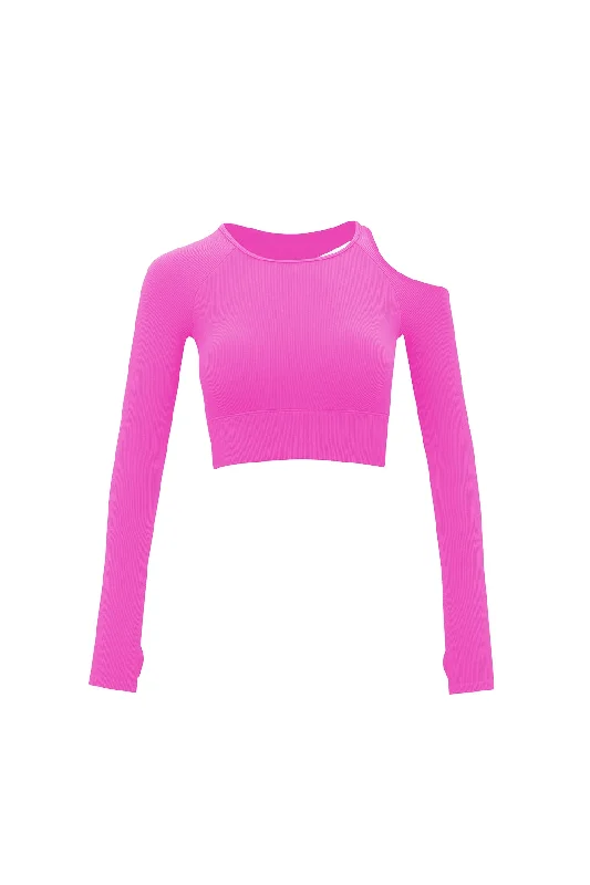 Seamless Open Back Crop Top Solid Print Embellished