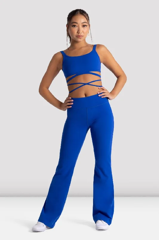 Girls Signature Tie Waist Crop Top Houndstooth Herringbone Solid