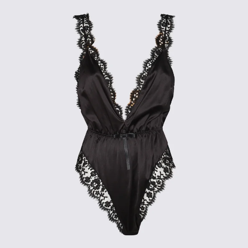 Dolce & Gabbana Dresses Black Off-the-shoulder Chic Trendy