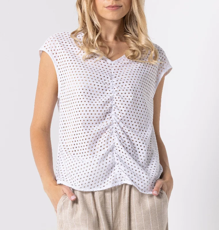 Dressed  Ingrid Top - White Tunics Business professional