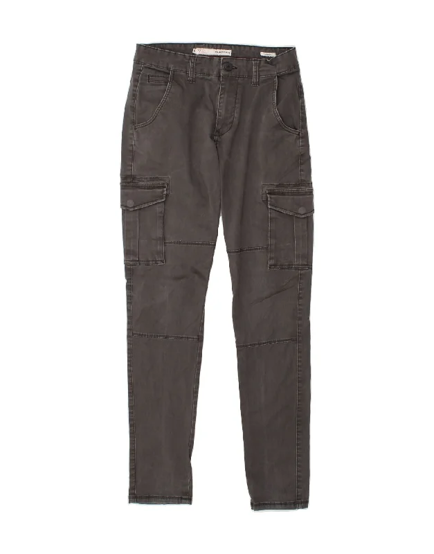 CLAYTON Womens Stretch Slim Cargo Trousers IT 44 Medium W28 L31 Grey Trousers Tapered Slim Fit CLAYTON Womens Stretch Slim Cargo Trousers IT 44 Medium W28 L31 Grey Trousers Tapered Slim Fit