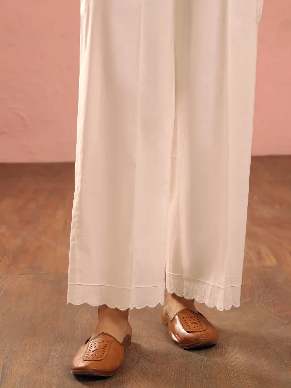 White Dyed Trousers - AL-T-718 Trousers Chinos Classic