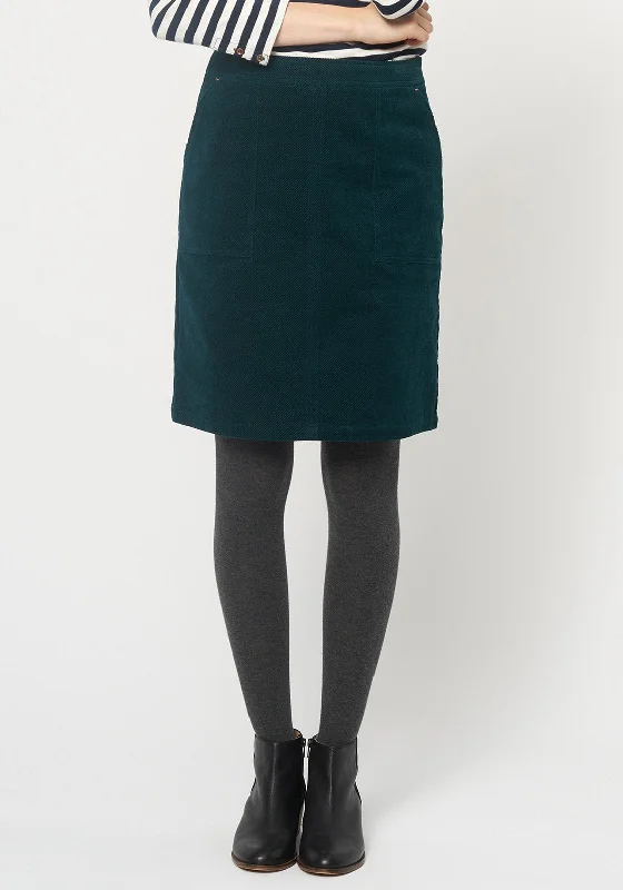 White Stuff Clocktower Cord Skirt, Dark Green maxi skirt elegant