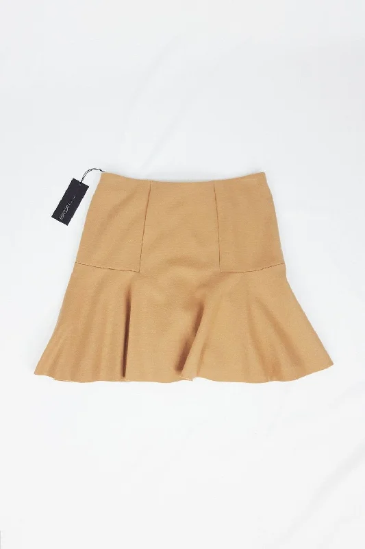 MARC CAIN Collection Brown Virgin Wool Cashmere Blend Mini Skirt (UK 10) chiffon skirt lightweight MARC CAIN Collection Brown Virgin Wool Cashmere Blend Mini Skirt (UK 10) chiffon skirt lightweight