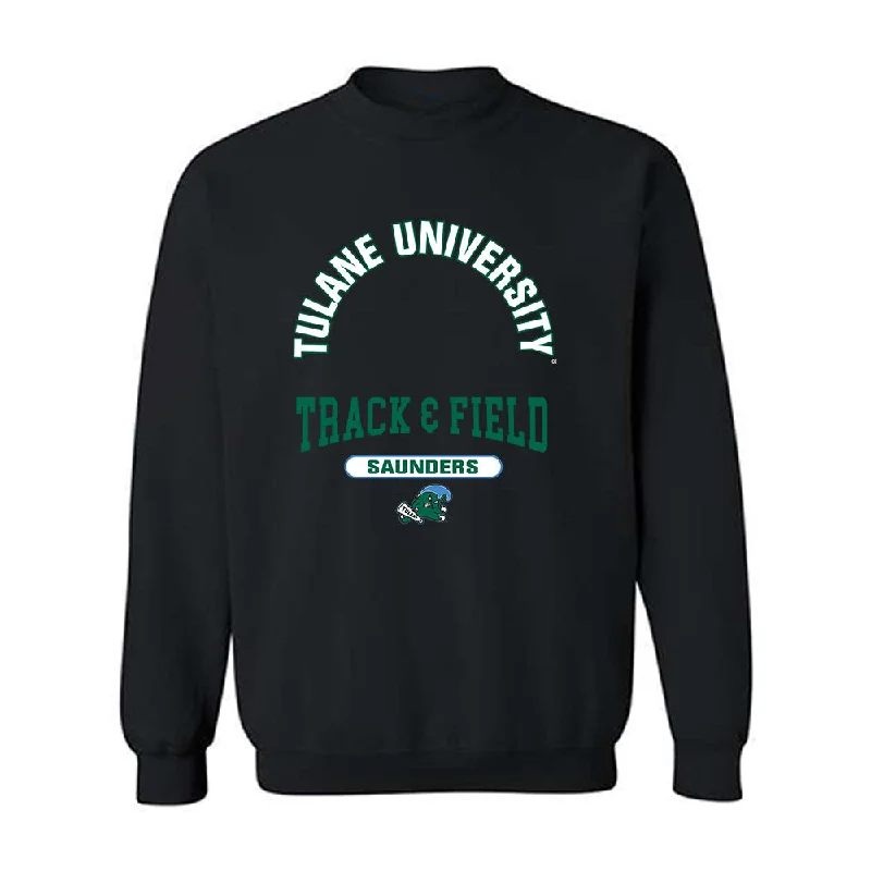 Tulane - NCAA Women's Track & Field : Ali Saunders - Classic Fashion Shersey Crewneck Sweatshirt Hoodie with Hem Contrast Bold Stylish Tulane - NCAA Women's Track & Field : Ali Saunders - Classic Fashion Shersey Crewneck Sweatshirt Hoodie with Hem Contrast Bold Stylish