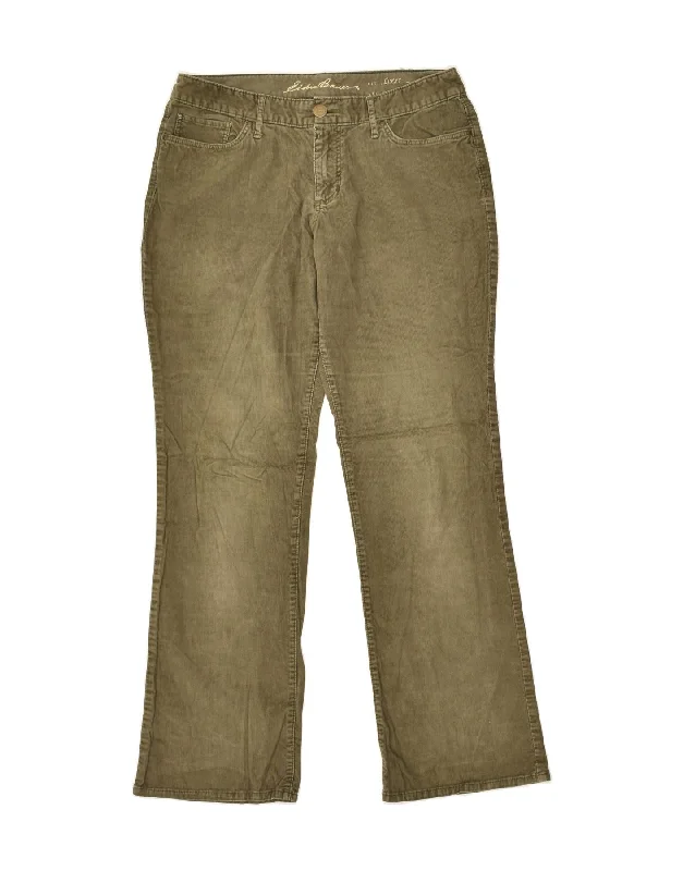 EDDIE BAUER Womens Bootcut Corduroy Trousers US 6 Medium W28 L30 Green Trousers Solid Black EDDIE BAUER Womens Bootcut Corduroy Trousers US 6 Medium W28 L30 Green Trousers Solid Black