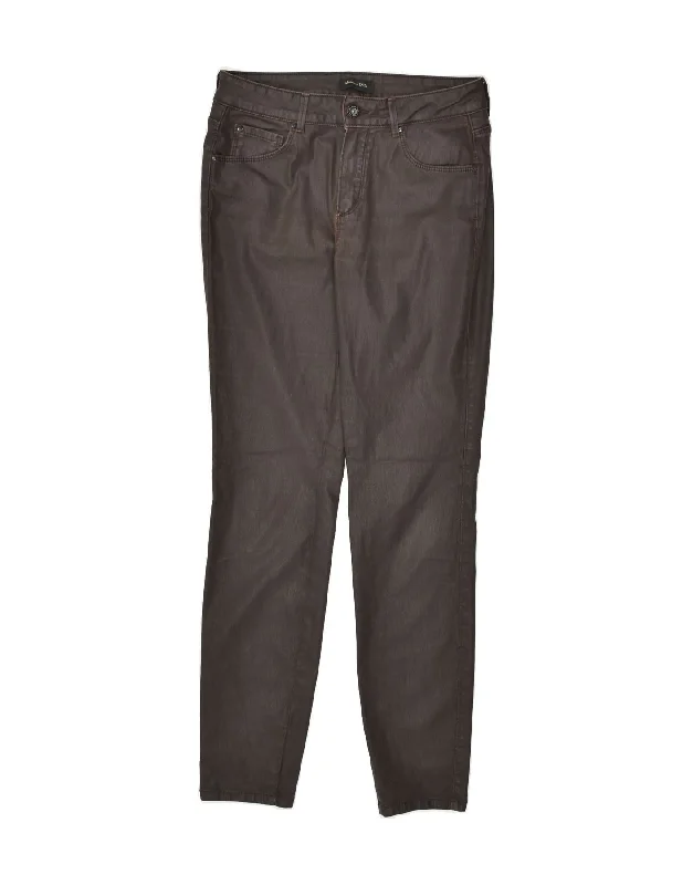 MASSIMO DUTTI Womens Waxed Slim Casual Trousers EU 40 Medium W28 L29 Brown Trousers trendy modern MASSIMO DUTTI Womens Waxed Slim Casual Trousers EU 40 Medium W28 L29 Brown Trousers trendy modern