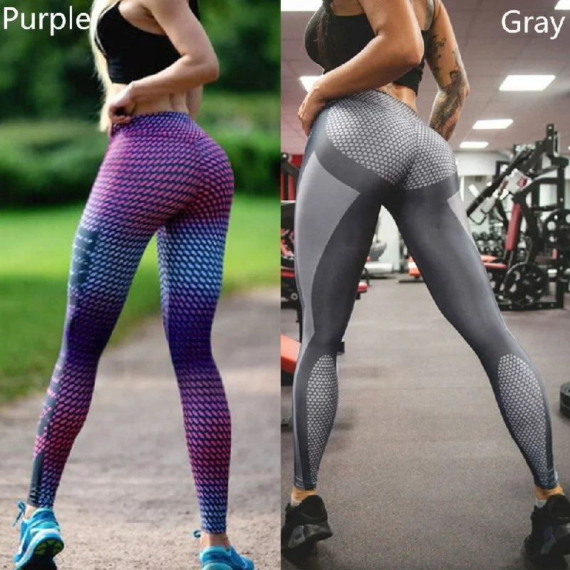 Women Yoga Pants Workout Gym Print Sports Pants Leggings Fitness Stretch Trousers Trousers Occasion Special