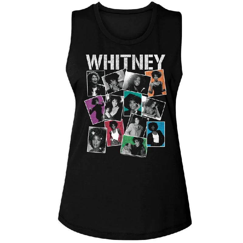 Women Exclusive WHITNEY HOUSTON Tank Top, Photos metallic tank top