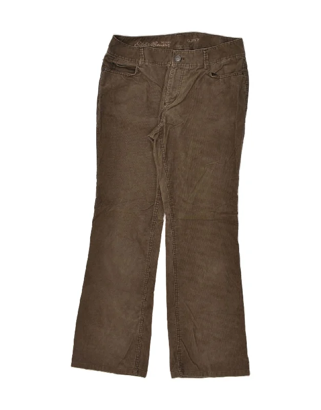 EDDIE BAUER Womens Curvy Corduroy Trousers US 10 Large W32 L28 Khaki Trousers practical easy-care EDDIE BAUER Womens Curvy Corduroy Trousers US 10 Large W32 L28 Khaki Trousers practical easy-care