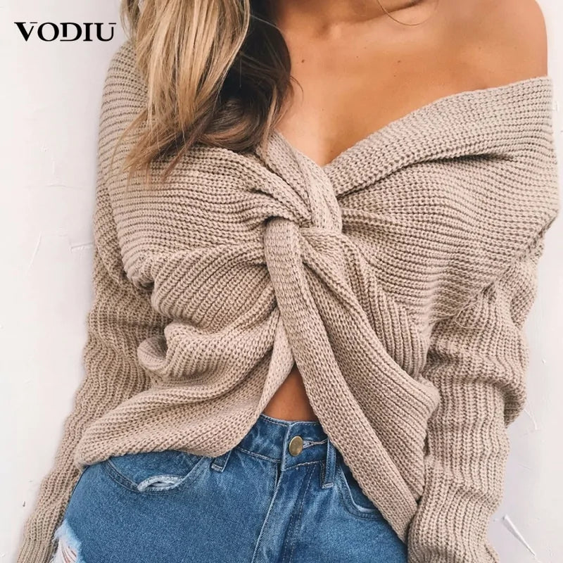 Korean Knitted V-Neck Plus Size Sweater: 2020 Winter Women's Fashion Sequined Glittery Shiny Korean Knitted V-Neck Plus Size Sweater: 2020 Winter Women's Fashion Sequined Glittery Shiny