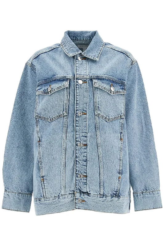 Frame Women's Oversized blue Jacket For Tailored Jacket Straight Jacket A-Line Jacket Frame Women's Oversized blue Jacket For Tailored Jacket Straight Jacket A-Line Jacket