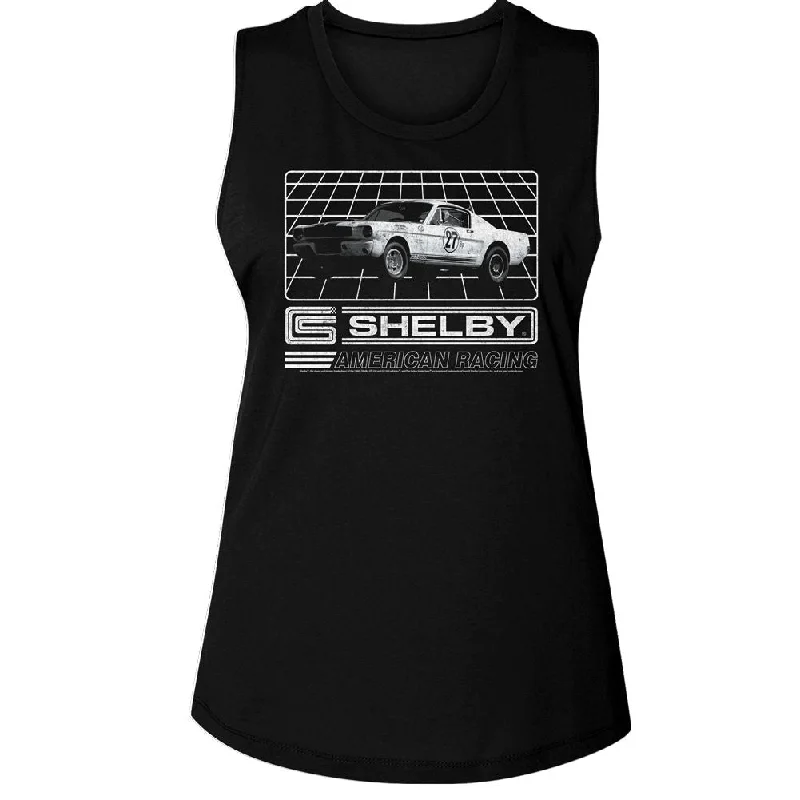 CARROLL SHELBY Tank Top, Grid casual tank top