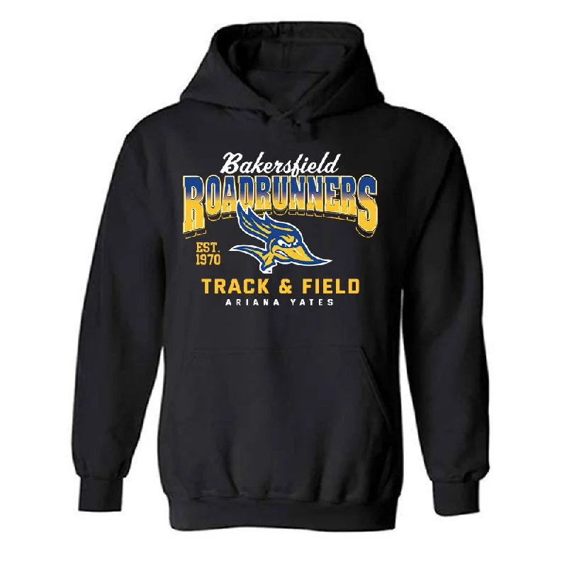 CSU Bakersfield - NCAA Women's Track & Field : Ariana Yates - Classic Fashion Shersey Hooded Sweatshirt Hoodie with Slit Hem Functional Movement CSU Bakersfield - NCAA Women's Track & Field : Ariana Yates - Classic Fashion Shersey Hooded Sweatshirt Hoodie with Slit Hem Functional Movement