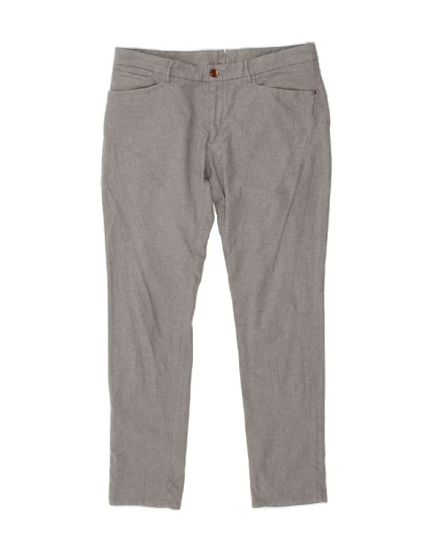 MASSIMO DUTTI Womens Slim Fit Casual Trousers EU 46 XL W36 L33 Grey Trousers Flared Retro MASSIMO DUTTI Womens Slim Fit Casual Trousers EU 46 XL W36 L33 Grey Trousers Flared Retro